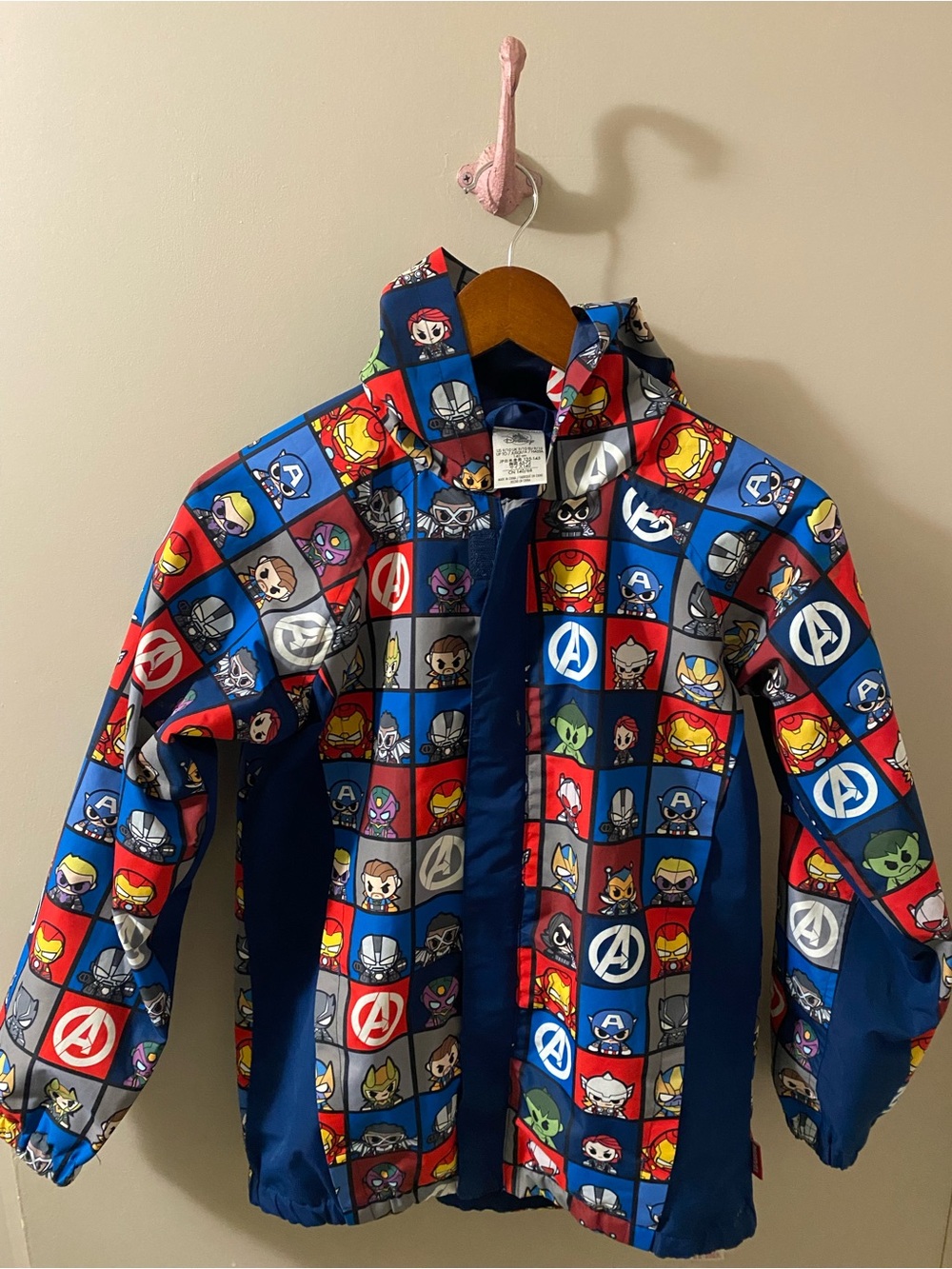 Disney Marvel Avengers Kids Packable Hooded Jacket